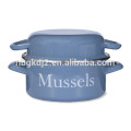 Belly Style popular enamel mussels pot for promotional